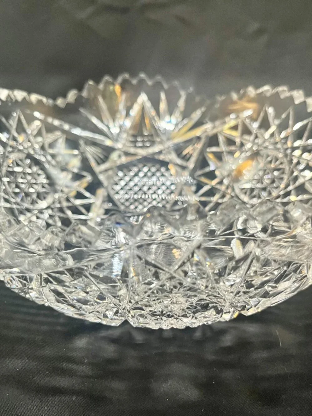 Antique American Brilliant Period Cut Glass Bowl